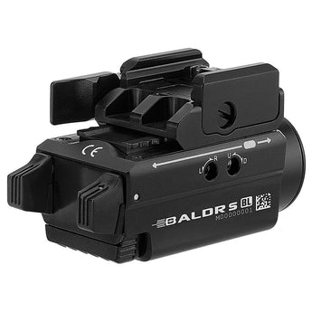 Olight Baldr S BL Rechargeable Weapon Light with Blue Laser - 800 Lumens - Uses Built-In 380mAh Li-Poly Battery Pack - Black or Desert Tan