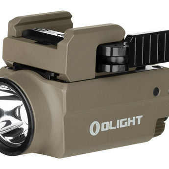 Olight Baldr S Rechargeable Weapon Light with Green Laser - 800 Lumens -  Uses Built-In 380mAh Li-Poly Battery Pack -  Black, Desert Tan, or Flat Dark Earth (FDE)