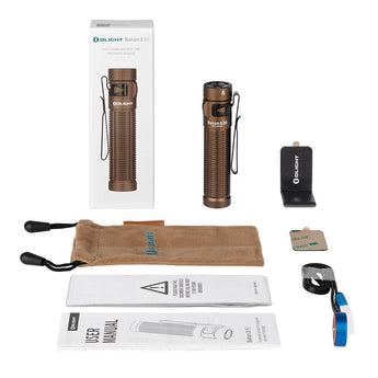 Olight Baton 3 Pro Rechargeable LED Flashlight - 1500 Lumens - Includes 1 x 18650 - Multiple Color and Limited Edition Options Available