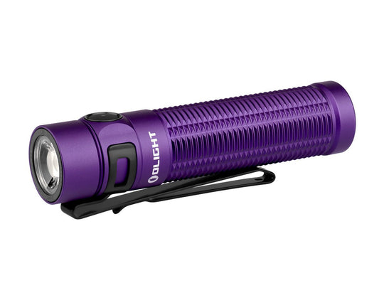 Olight Baton 3 Pro Max Rechargeable LED Flashlight - 2500 Lumens - Cool White - Includes 1 x 21700 - Purple