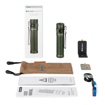 Olight Baton 3 Pro Rechargeable LED Flashlight - 1500 Lumens - Includes 1 x 18650 - Multiple Color and Limited Edition Options Available