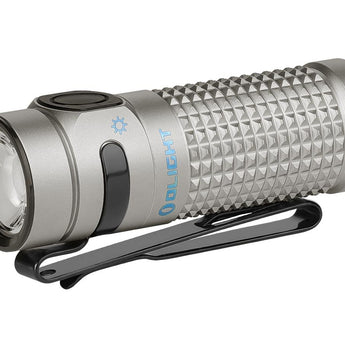 Olight Baton 4 Rechargeable LED Flashlight - 1300 Lumens - Includes 1 x 16340 and Optional Charging Case - Black or Other Colors