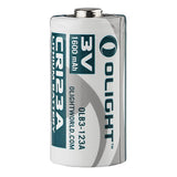 Olight CR123A 1600mAh 3V Lithium Primary (LiMNO2) Button Top Photo Battery - 1pc Retail Card