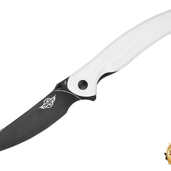 Olight Drever Oknife - 3.36 Inch Blade, Sheepsfoot, Straight Edge - G10 or Micarta Handle - Stonewashed Blade - Black, Blue, OD Green, White (Limited Edition), or Orange (Limited Edition)