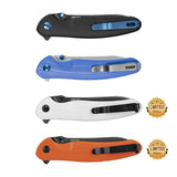 Olight Drever Oknife - 3.36 Inch Blade, Sheepsfoot, Straight Edge - G10 or Micarta Handle - Stonewashed Blade - Black, Blue, OD Green, White (Limited Edition), or Orange (Limited Edition)