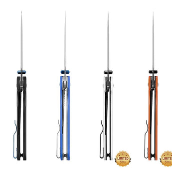 Olight Drever Oknife - 3.36 Inch Blade, Sheepsfoot, Straight Edge - G10 or Micarta Handle - Stonewashed Blade - Black, Blue, OD Green, White (Limited Edition), or Orange (Limited Edition)