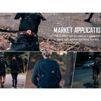 Olight Gober USB-C Rechargeable LED Safety Light - 4 Lumens - Includes Built-in 240mAh Li-ion Battery Pack - Black, LE Green, or LE Red