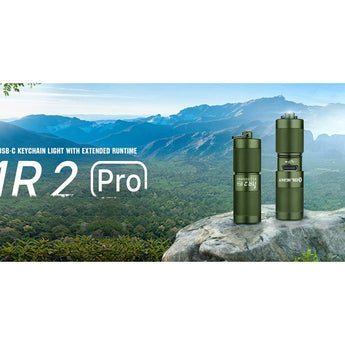 Olight I1R 2 Pro EOS Keychain Twist USB-C Rechargeable Flashlight - Chip Scale LED - 180 Lumens - Uses Built-In Battery Pack - Multiple Color Options