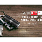 Olight I1R 2 Pro EOS Keychain Twist USB-C Rechargeable Flashlight - Chip Scale LED - 180 Lumens - Uses Built-In Battery Pack - Multiple Color Options