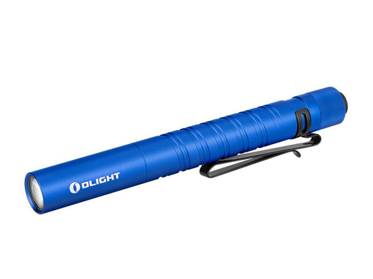 Olight I3T Plus Dual-Output Slim EDC Flashlight - 180 Lumens - PMMA Optic Lens - Includes 2 x AAA - Blue