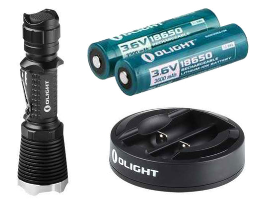 Olight M23 Javelot Flashlight w/ Omni-Dok - CREE XP-L LED  - 1020 Lumens - Uses 2 x CR123A or 1 x 18650 (2 Included)
