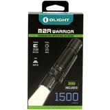 Olight M2R Warrior Rechargeable Pocket-Friendly Tactical Flashlight - CREE XHP35 HD LED - Cool White - 1500 Lumens - Uses 1 x 18650 (Included) or 2 x CR123As