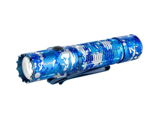 Olight M2R Pro Rechargeable LED Flashlight - 1800 Lumens - CREE XHP35B HD - 21700 Battery and MCC3 Charger Included - Ocean Camouflage