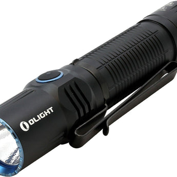 Olight M2R Warrior Rechargeable Pocket-Friendly Tactical Flashlight - CREE XHP35 HD LED - Cool White - 1500 Lumens - Uses 1 x 18650 (Included) or 2 x CR123As