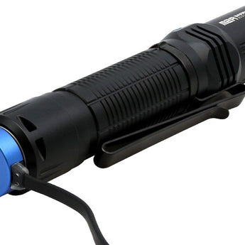 Olight M2R Warrior Rechargeable Pocket-Friendly Tactical Flashlight - CREE XHP35 HD LED - Cool White - 1500 Lumens - Uses 1 x 18650 (Included) or 2 x CR123As