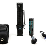 Olight M2R Warrior Rechargeable Pocket-Friendly Tactical Flashlight - CREE XHP35 HD LED - Cool White - 1500 Lumens - Uses 1 x 18650 (Included) or 2 x CR123As
