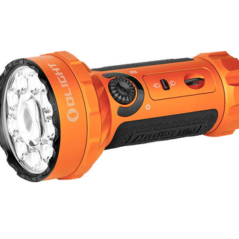 Olight Marauder Mini Rechargeable LED Flashlight - 7000 Lumens - Uses 24Wh 32650 Lithium Battery - Multiple Color Options