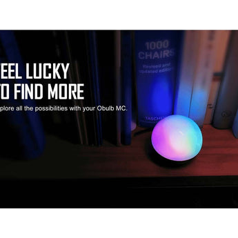 Olight Obulb MC RGB Magnetic LED Ball - 75 Lumens - Uses Built-in 630mAh Li-Poly Battery Pack - Black, Brick Red, White