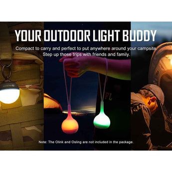 Olight Obulb MC RGB Magnetic LED Ball - 75 Lumens - Uses Built-in 630mAh Li-Poly Battery Pack - Black, Brick Red, White