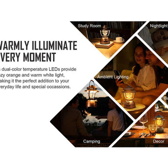 Olight Olantern Classic 2 Pro Dimmable Retro Lantern - 300 Lumens - Uses Built-in Li-ion Battery Pack - Clay Beige, Forest Green, Vintage Copper, Gunmetal Gray, or Pumpkin