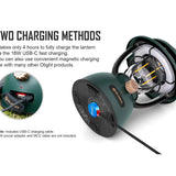 Olight Olantern Classic 2 Pro Dimmable Retro Lantern - 300 Lumens - Uses Built-in Li-ion Battery Pack - Clay Beige, Forest Green, Vintage Copper, Gunmetal Gray, or Pumpkin