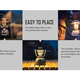 Olight Olantern Classic 2 Pro Dimmable Retro Lantern - 300 Lumens - Uses Built-in Li-ion Battery Pack - Clay Beige, Forest Green, Vintage Copper, Gunmetal Gray, or Pumpkin