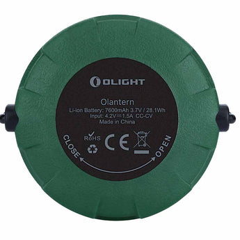 Olight Olantern Rechargeable LED Lantern - 360 Lumens - Uses Built-In 3.7V 1900mAh Li-Ion Battery Pack - Basalt Grey, Wine Red, or Moss Green