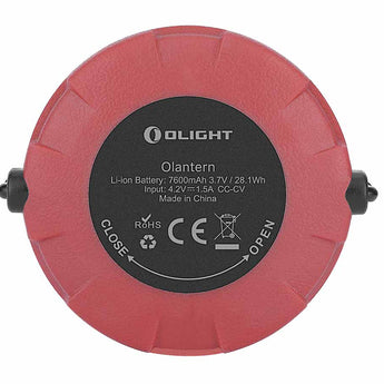 Olight Olantern Rechargeable LED Lantern - 360 Lumens - Uses Built-In 3.7V 1900mAh Li-Ion Battery Pack - Basalt Grey, Wine Red, or Moss Green