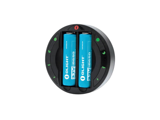 Olight Omni-Dok Universal 2-bay Rechargeable Battery Charger for Li-ion or NiMH Batteries