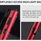 Olight O'Pen 3 LED Pen Light Informational Slide - Effortlessly Access Each Light Source