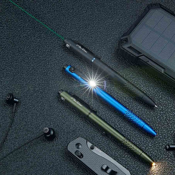 Olight Open Glow Rechargeable LED Penlight - 120 Lumens - Uses Built-in 110mAh Li-Poly Battery Pack - Black, OD Green, Blue, Stars & Stripes, or Donut