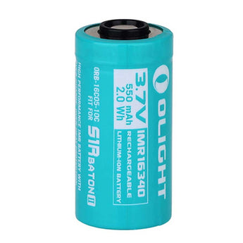Olight IMR RCR123A / 16340 550mAh 3.7V Protected Lithium Ion (Li-ion) Button Top Battery for S1R II (ORB-163C05-10C)