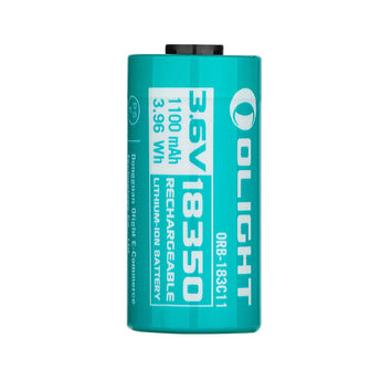 Olight ORB-183C11 18350 1100mAh 3.6V Protected Lithium Ion (Li-ion) Button Top Battery
