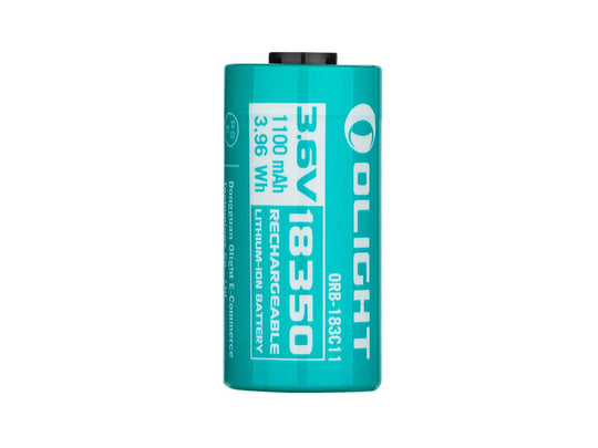 Olight ORB-183C11 18350 1100mAh 3.6V Protected Lithium Ion (Li-ion) Button Top Battery