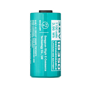 Olight ORB-183C11 18350 1100mAh 3.6V Protected Lithium Ion (Li-ion) Button Top Battery