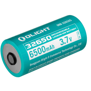 Olight 32650 6500mAh 3.7V Protected Lithium Ion (Li-ion) Button Top Battery for the Marauder Mini
