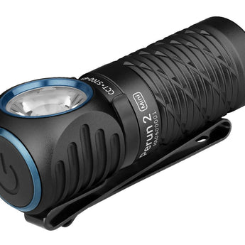 Olight Perun 2 Mini Rechargeable LED Headlamp - 1100 Lumens - Charger Included - Black, Orange, Lime Green,  Blue, and Midnight Blue