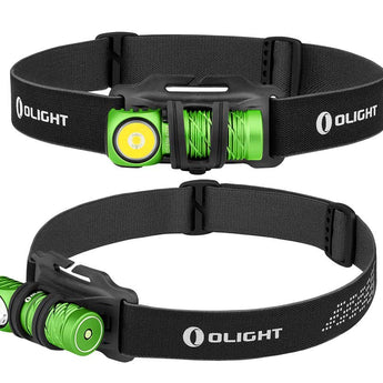 Olight Perun 2 Mini Rechargeable LED Headlamp - 1100 Lumens - Charger Included - Black, Orange, Lime Green,  Blue, and Midnight Blue