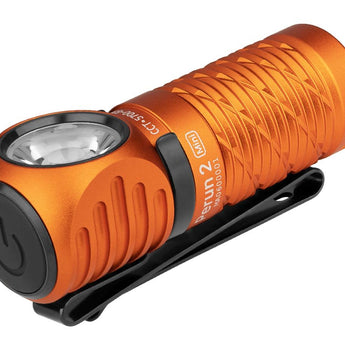 Olight Perun 2 Mini Rechargeable LED Headlamp - 1100 Lumens - Charger Included - Black, Orange, Lime Green,  Blue, and Midnight Blue