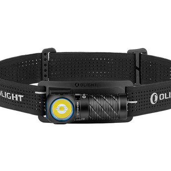 Olight Perun 3 Mini Rechargeable LED Headlamp - 1250 Lumens - Cool White or Neutral White - Includes 1 x 21700 - Optional Charging Case - Black or Orange