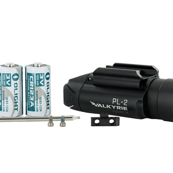 Olight PL-2 Valkyrie LED Pistol Light - Picatinny and Glock Rails - CREE XHP35 HI CW LED - 1200 Lumens - Includes 2 x CR123As