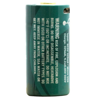 Olight ORBC-163C06 RCR123A / 16340 650mAh 3.7V Protected Lithium Ion (Li-Ion) Button Top Battery with Micro USB Charging Port - Retail Card