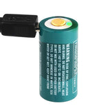 Olight ORBC-163C06 RCR123A / 16340 650mAh 3.7V Protected Lithium Ion (Li-Ion) Button Top Battery with Micro USB Charging Port - Retail Card