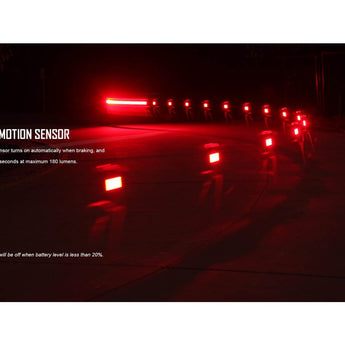Olight RN 180 TL Recharegeable Bike Tail Led Flashlight - 180 Lumens - Includes Built-In 3.7V 800mAh Battery Pack