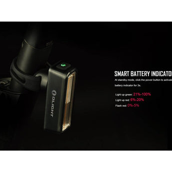 Olight RN 180 TL Recharegeable Bike Tail Led Flashlight - 180 Lumens - Includes Built-In 3.7V 800mAh Battery Pack
