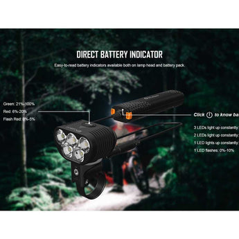 Olight RN3500 USB Rechargeable Bike Light - 3500 Lumens - Uses Li-ion Battery Pack