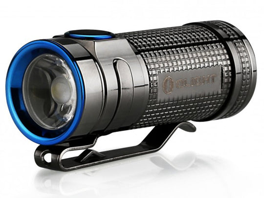 Olight S Mini Baton (Limited Edition) Stainless Steel Flashlight - CREE XM-L2 Cool White LED - 550 Lumens - Uses 1 x CR123A (Included) or 1 x 16340 - Black