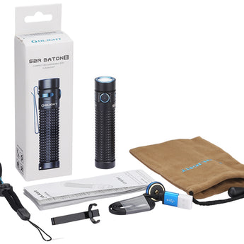 Olight S2R II Rechargeable LED Flashlight - LUMINUS SST-40 - 1150 Lumens - Uses 1 x 18650 (included) - Black or Lime Green (Limited Edition)