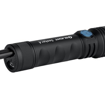 Olight Seeker 4 Rechargeable LED Flashlight - 3100 Lumens - Includes 1 x 21700 - Matte Black or Red