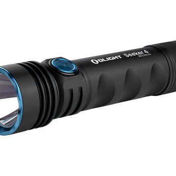 Olight Seeker 4 Rechargeable LED Flashlight - 3100 Lumens - Includes 1 x 21700 - Matte Black or Red